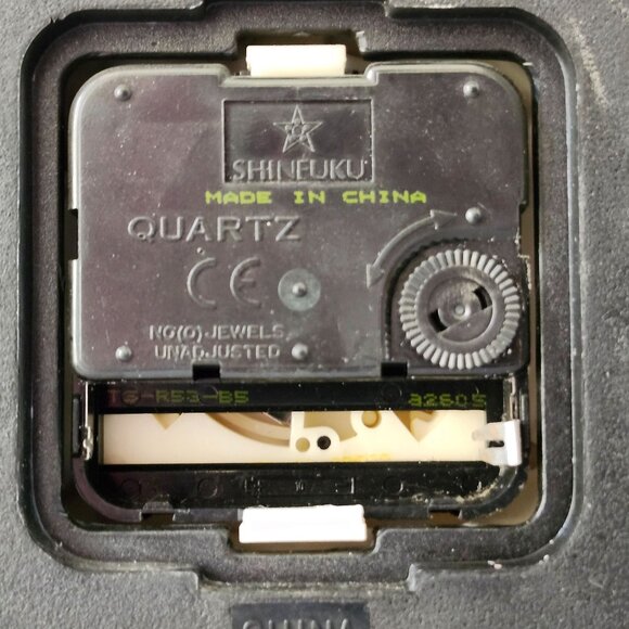 Honda Silver Frame White Face Wall Clock Date Display Quartz Movement - Picture 5 of 5